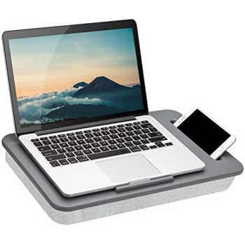 LAPGEAR Sidekick Lap Desk with Device Ledge and Phone Holder - Gray